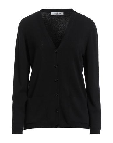 VALENTINO Woman Cardigan Black Size Xl Virgin Wool Product Image