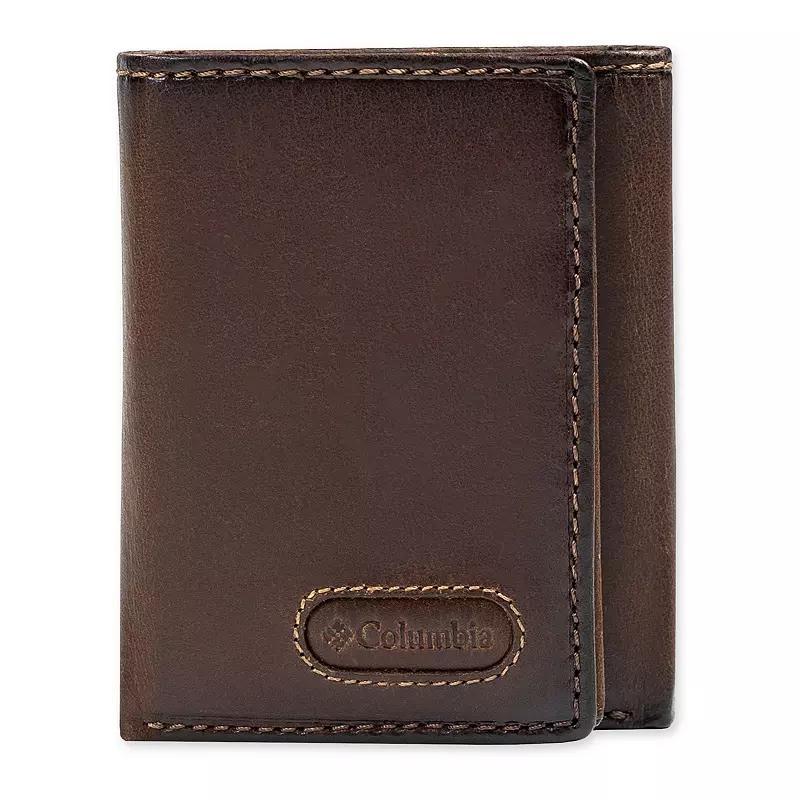 Mens Columbia RFID Extra Capacity Trifold Leather Wallet Product Image