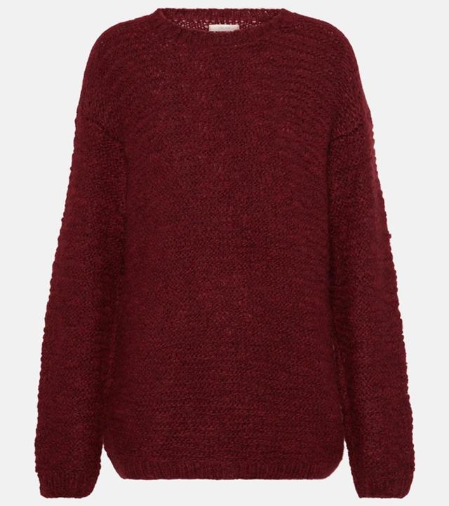 Cashmere Sweater In Burgundy Product Image