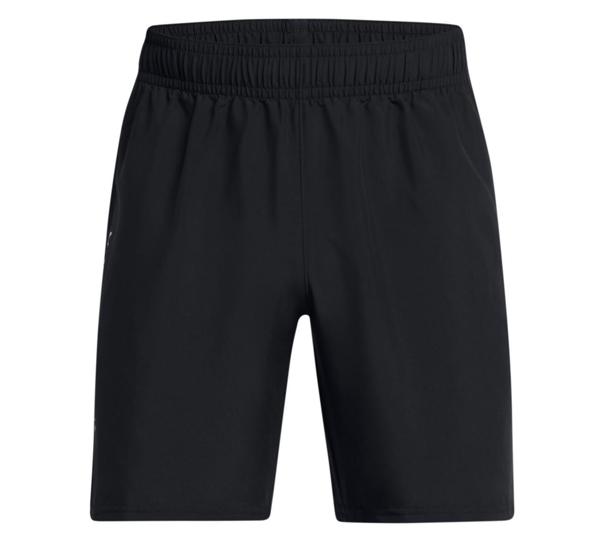 Under Armour Mens Moisture-Wicking Logo-Print 8-1/4 Tech Shorts - Black Product Image