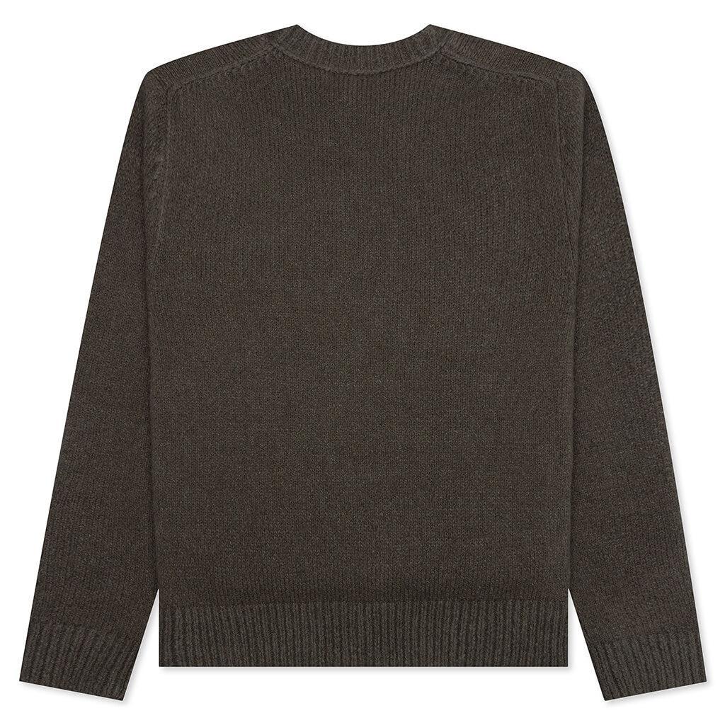 Wool Blend Crewneck Jumper - Forest Green Male Product Image