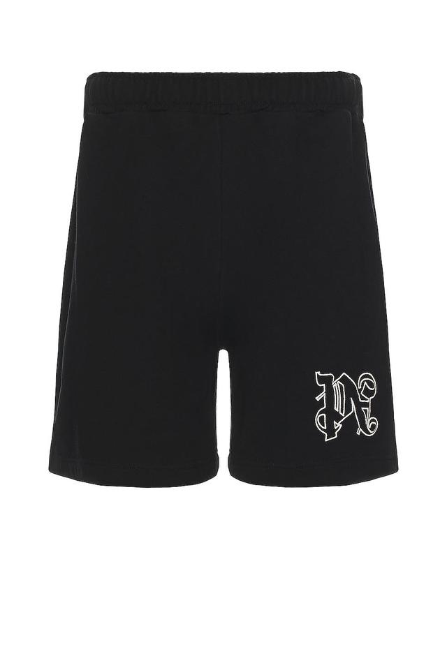 Palm Angels Monogram Sweatshorts Black. (also in S). Product Image