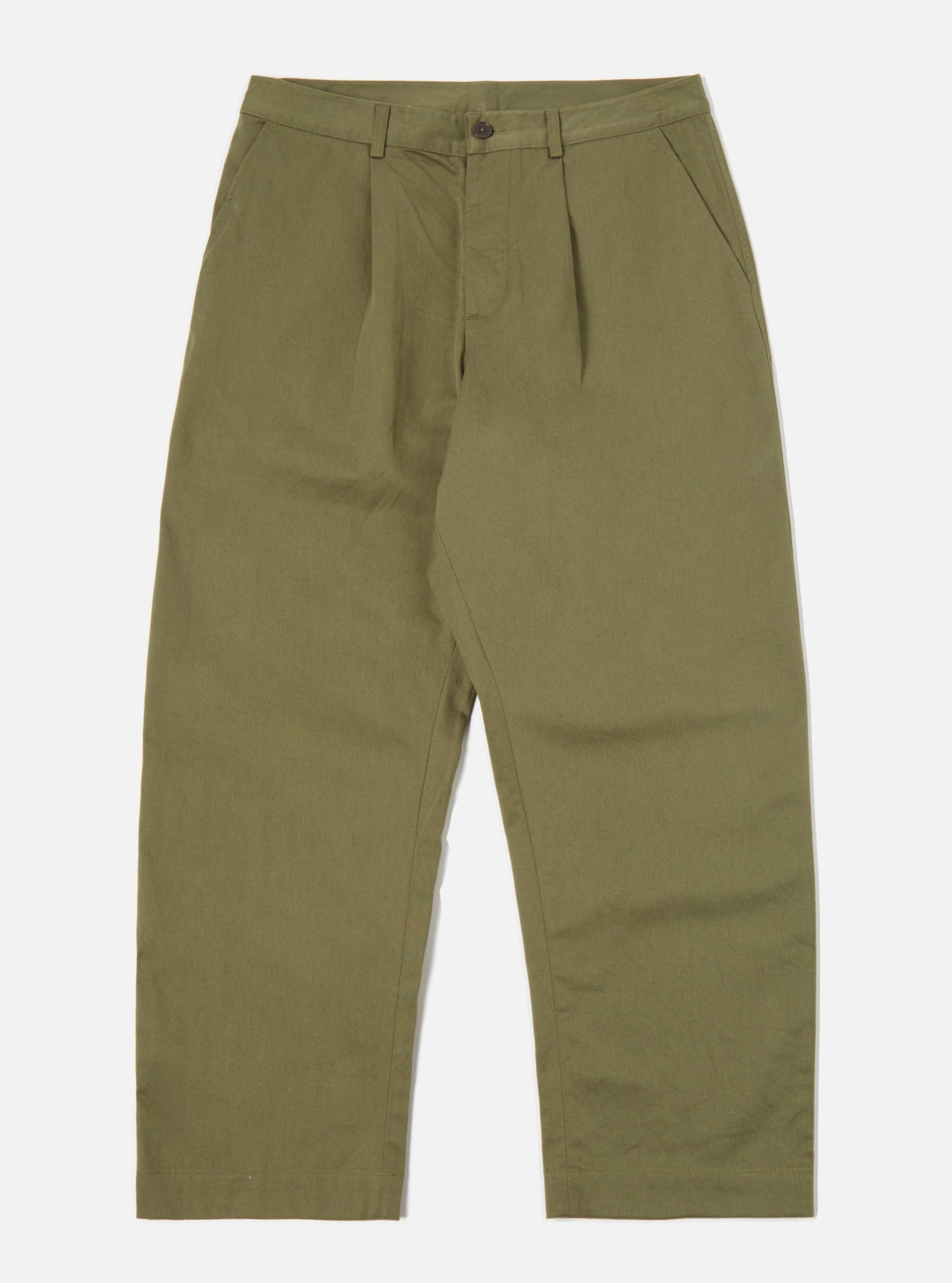 Universal Works Duke Pant in Light Olive Twill Product Image