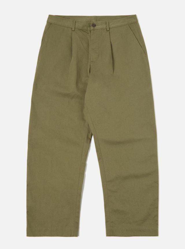 Universal Works Duke Pant in Light Olive Twill Product Image