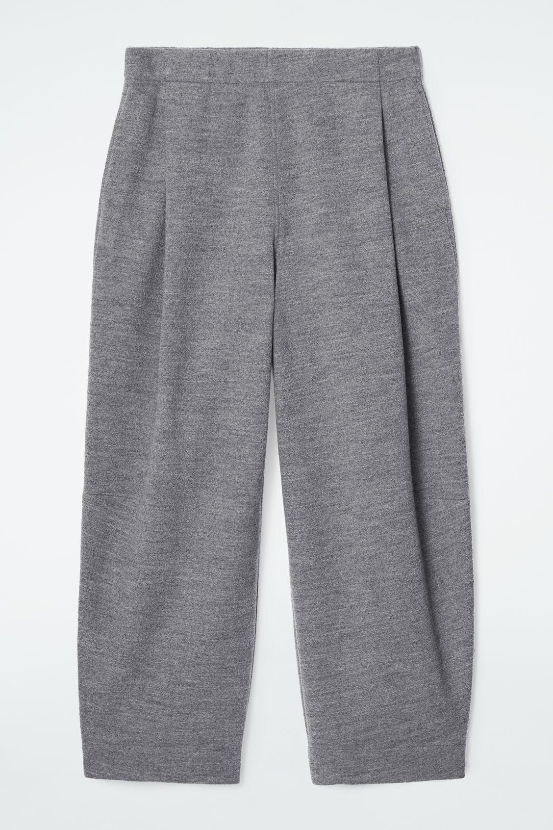 BOILED-WOOL BARREL-LEG TROUSERS Product Image