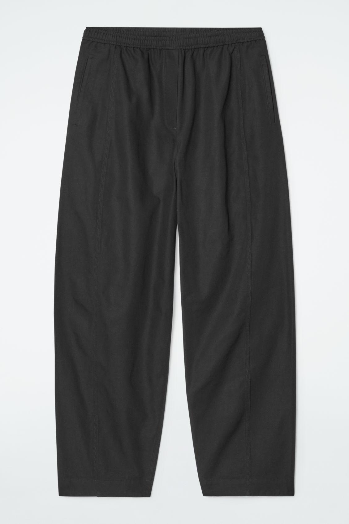 BARREL-LEG COTTON TROUSERS Product Image