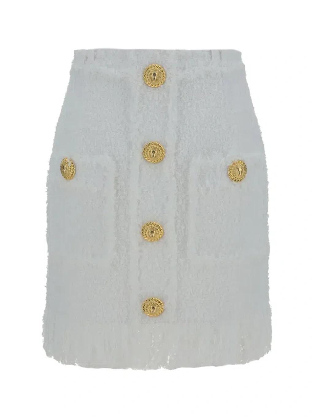 BALMAIN Mini Skirt In White Product Image