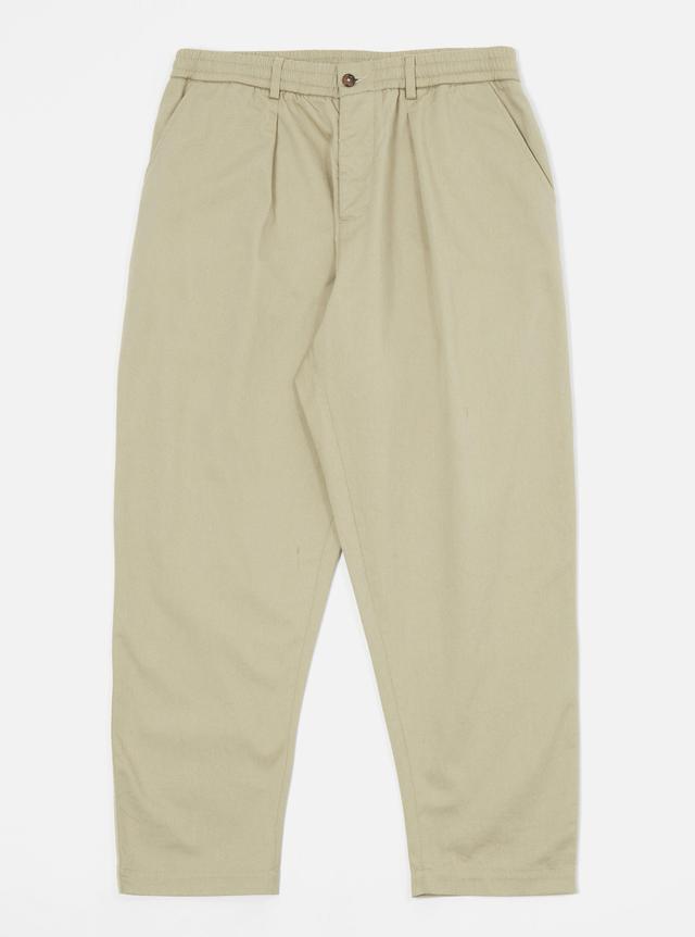 Universal Works Pleated Track Pant in Stone Twill Product Image