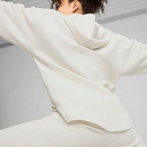 PUMA STUDIO Women's Textured Hoodie in Vapor Grey Product Image