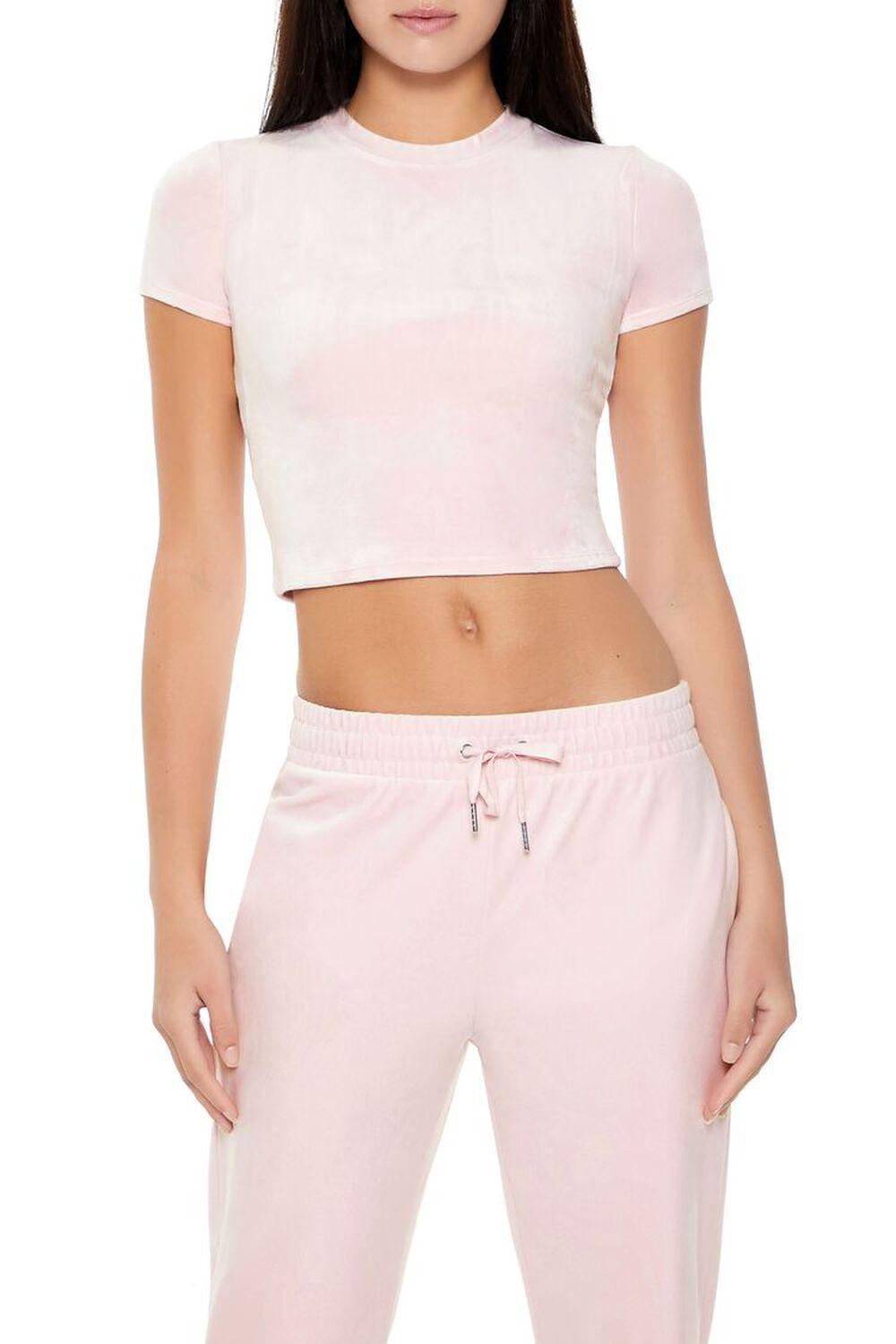 Cropped Velour Tee | Forever 21 Product Image