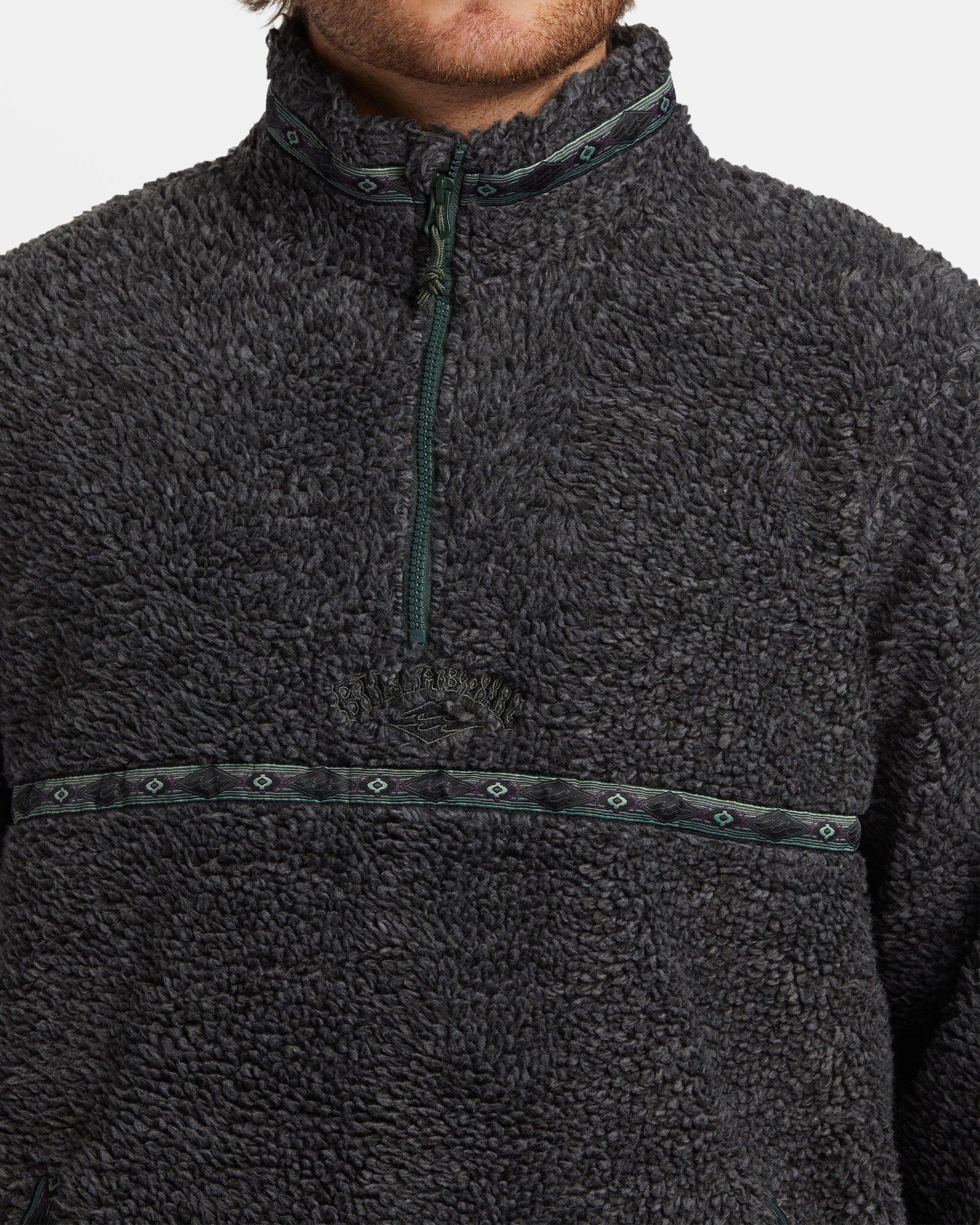 Boundary Tombstone Fleece Half Zip Pullover - Black Heather Male Product Image