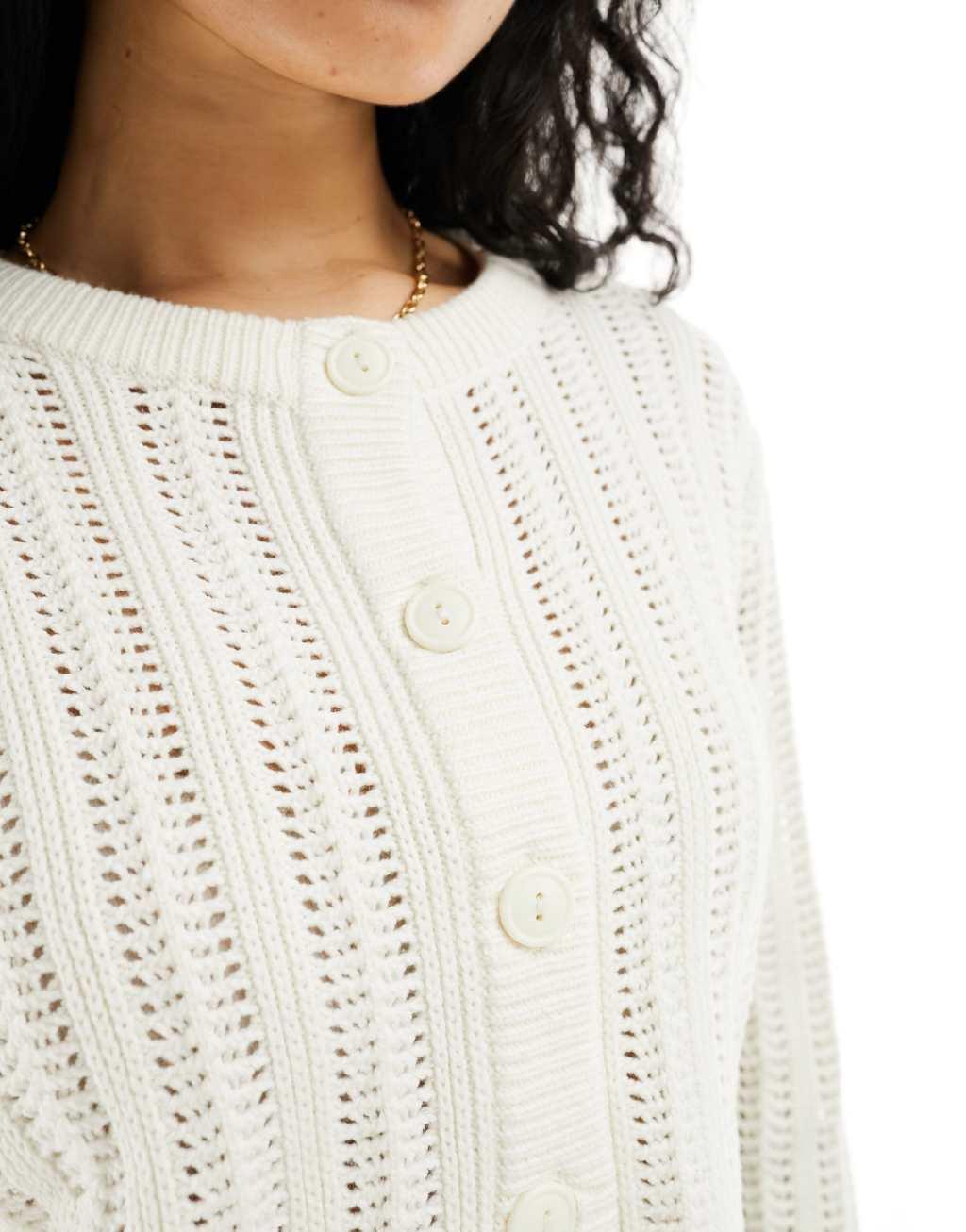 ASOS DESIGN cropped crew neck cardigan Product Image