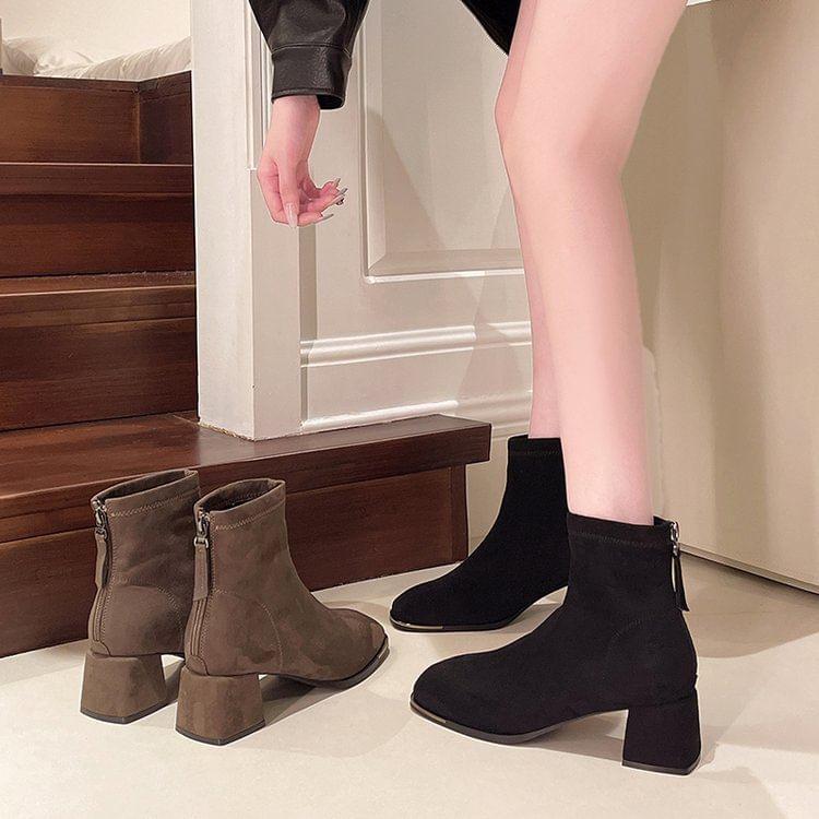 Chunky Heel Short Boots Product Image