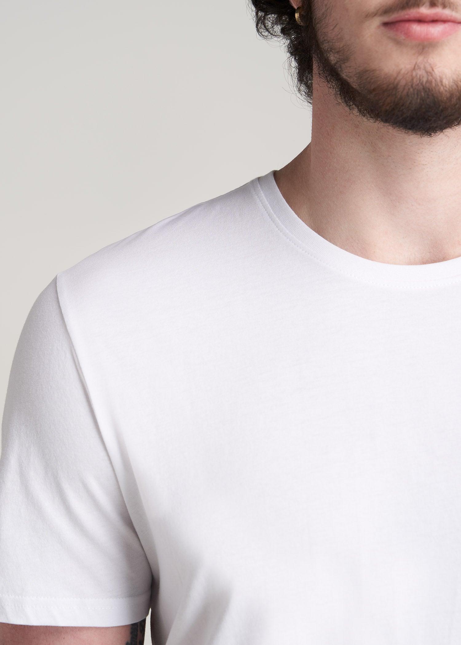 Everyday Scoop Bottom REGULAR FIT T-Shirt for Tall Men in White Product Image