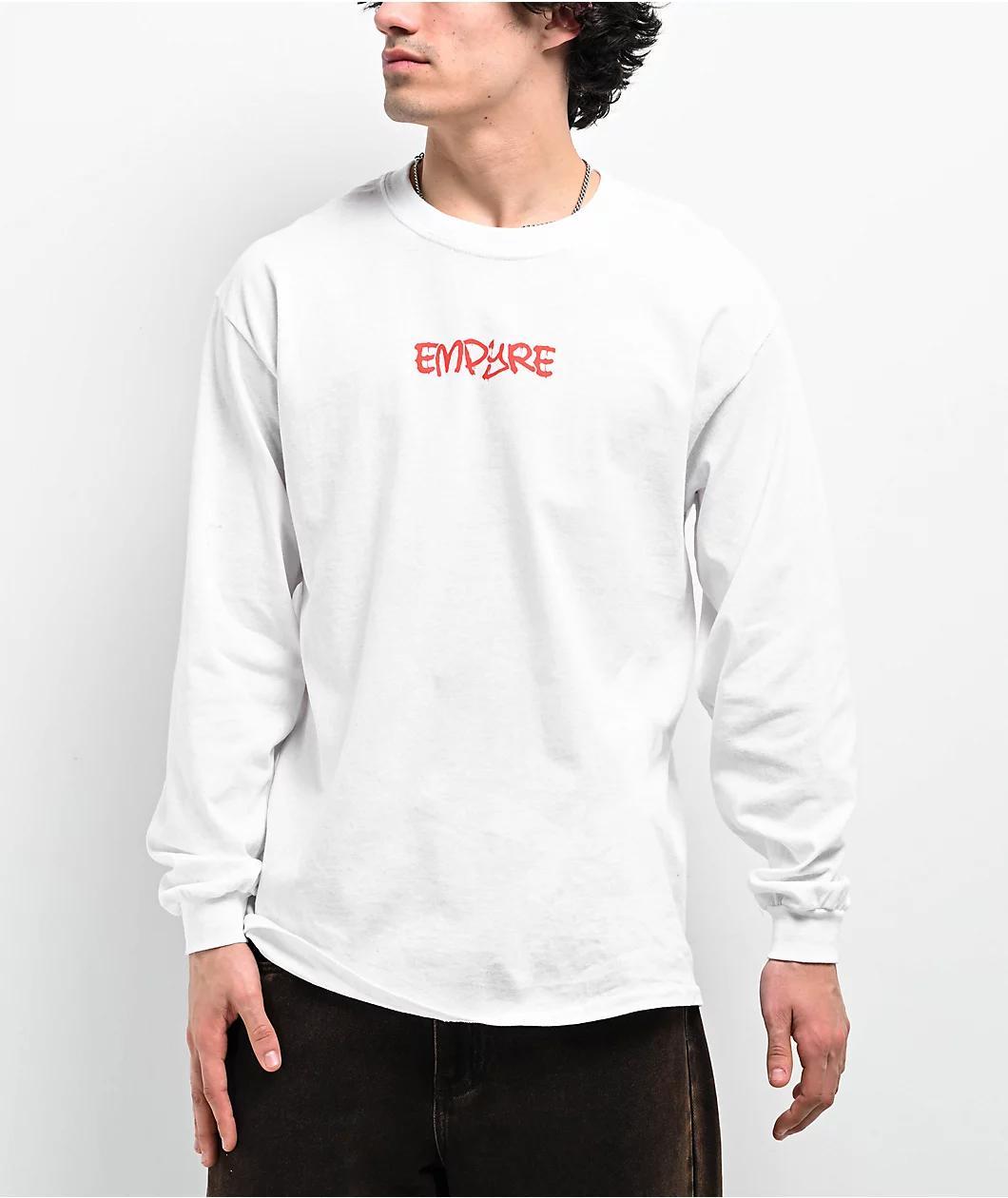 Empyre Dark Eyes White Long Sleeve T-Shirt Product Image