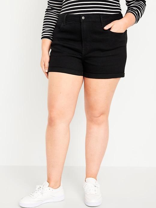 High-Waisted Wow Jean Shorts -- 3-inch inseam Product Image