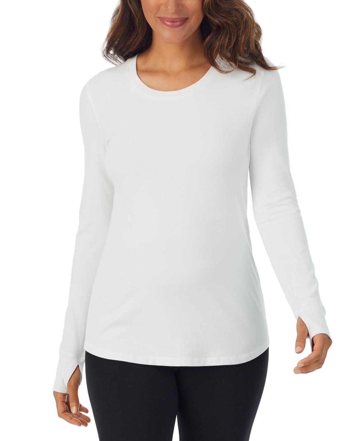 Womens Cuddl Duds Cottonwear Long Sleeve Scoop Neck Top product image