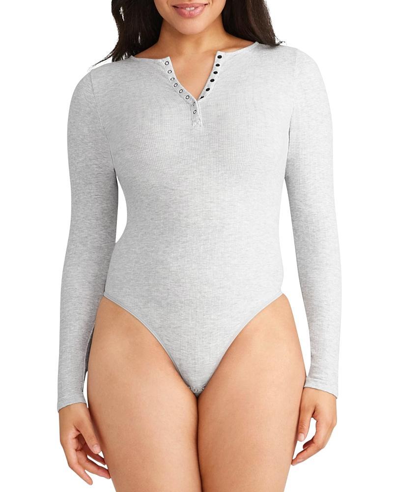 Yummie Katrina Henley Seamless Ribbed Bodysuit Product Image