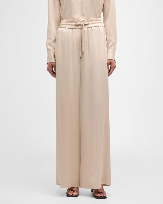 Crinkled Wide-Leg Pants Product Image