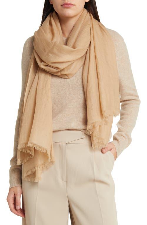 Womens Cashmere Fringed Scarf Product Image