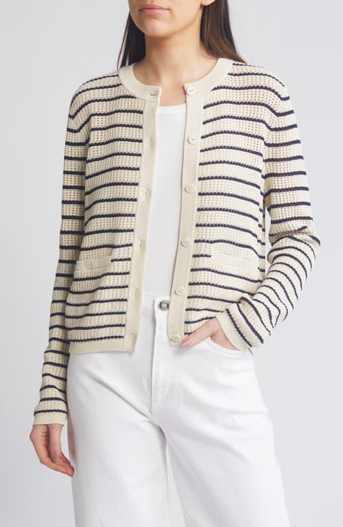 Womens Viola Cotton-Blend Stripe Cardigan Product Image