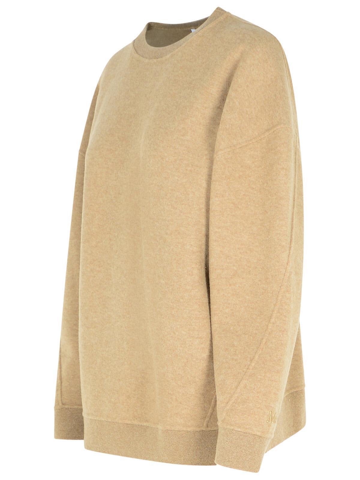 MAX MARA 'elvira' Sweatshirt In Brown Virgin Wool Blend Product Image