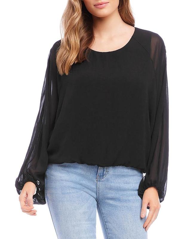 Karen Kane Puckered Latern Sleeve Top Product Image