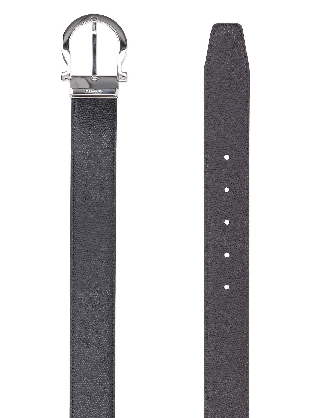 "gancini" Reversible Belt In Black   Product Image