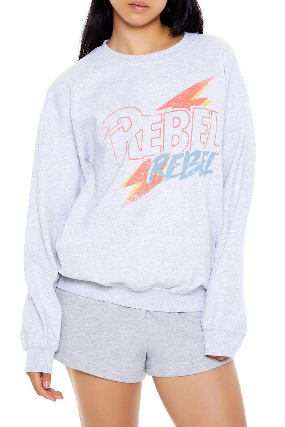 Rebel Rebel Fleece Pullover | Forever 21 Product Image