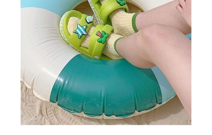 Shell Accent Platform Slide Sandals Product Image