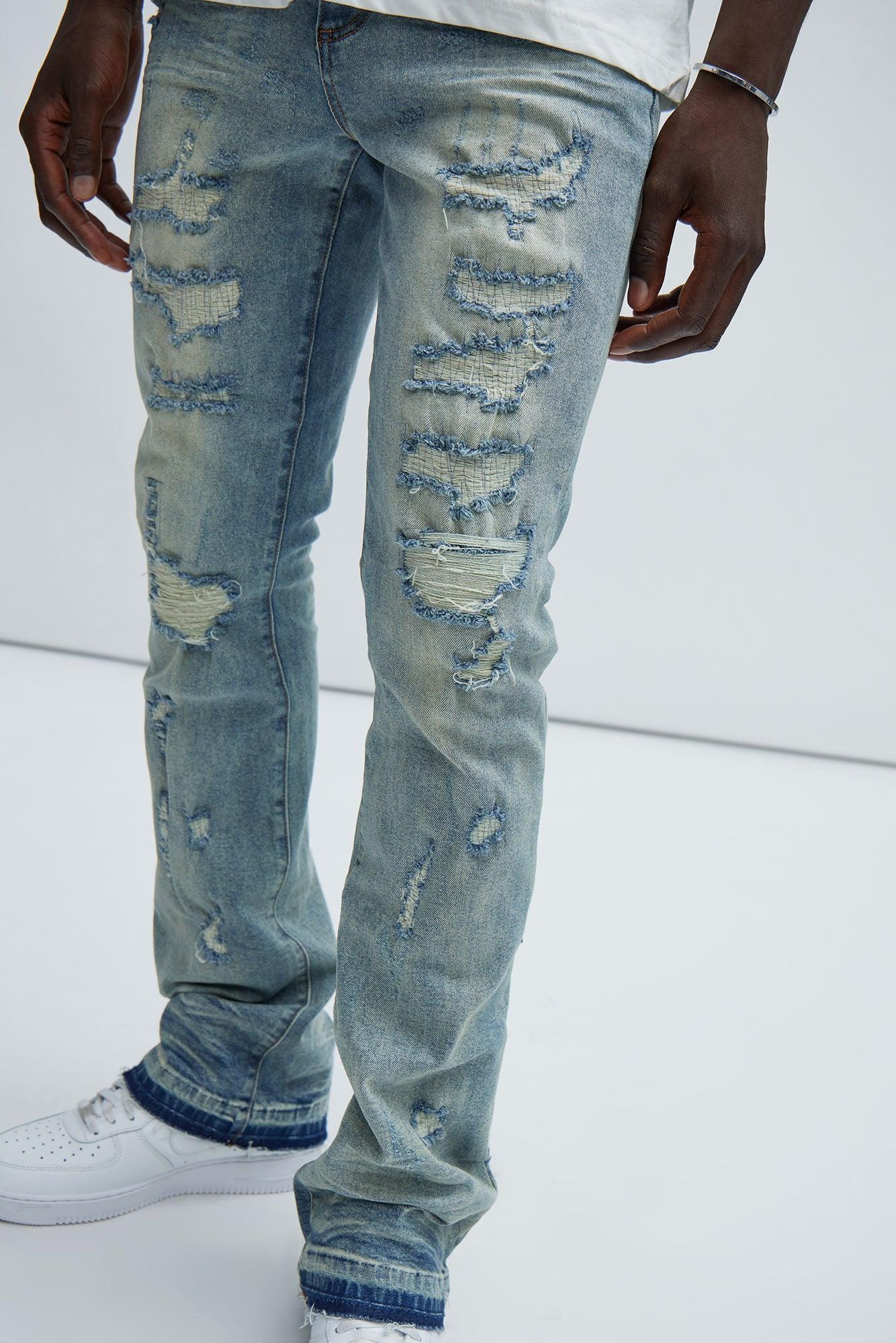 Be Real Stacked Skinny Flare Jeans - Light Wash Product Image