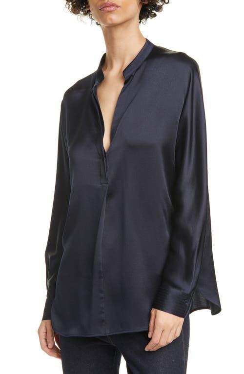 Womens Silk Long-Sleeve Blouse Product Image