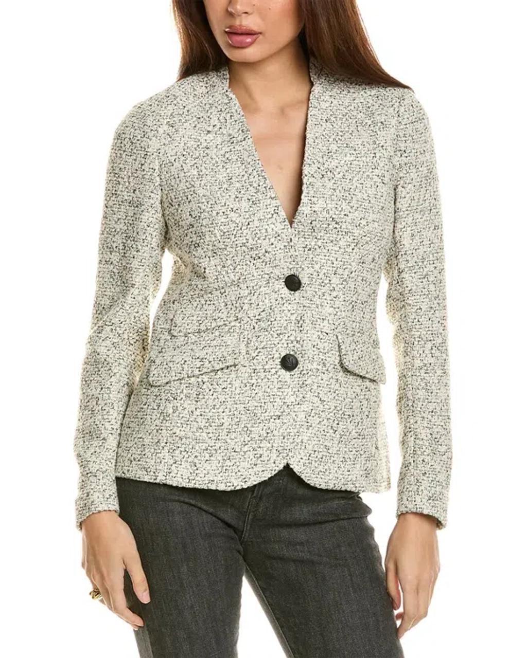 RAG & BONE Elise Tweed Blazer In White Product Image