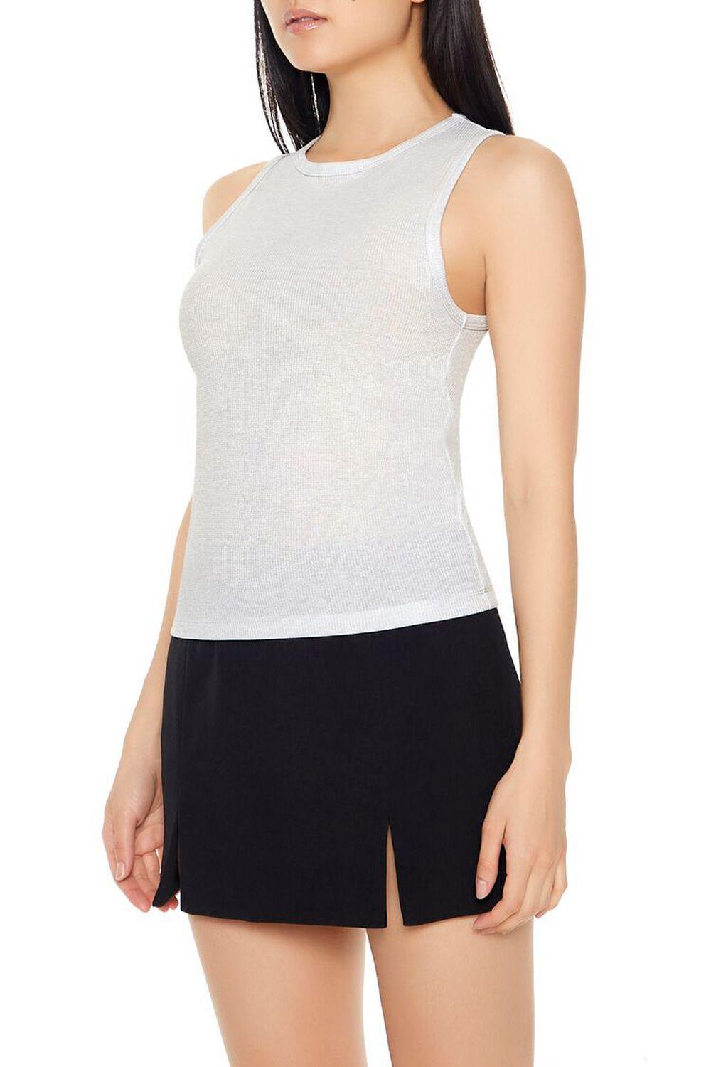 Glitter Ribbed Knit Tank Top | Forever 21 Product Image