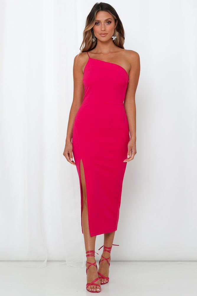 Zarita Midi Dress Fuchsia Product Image