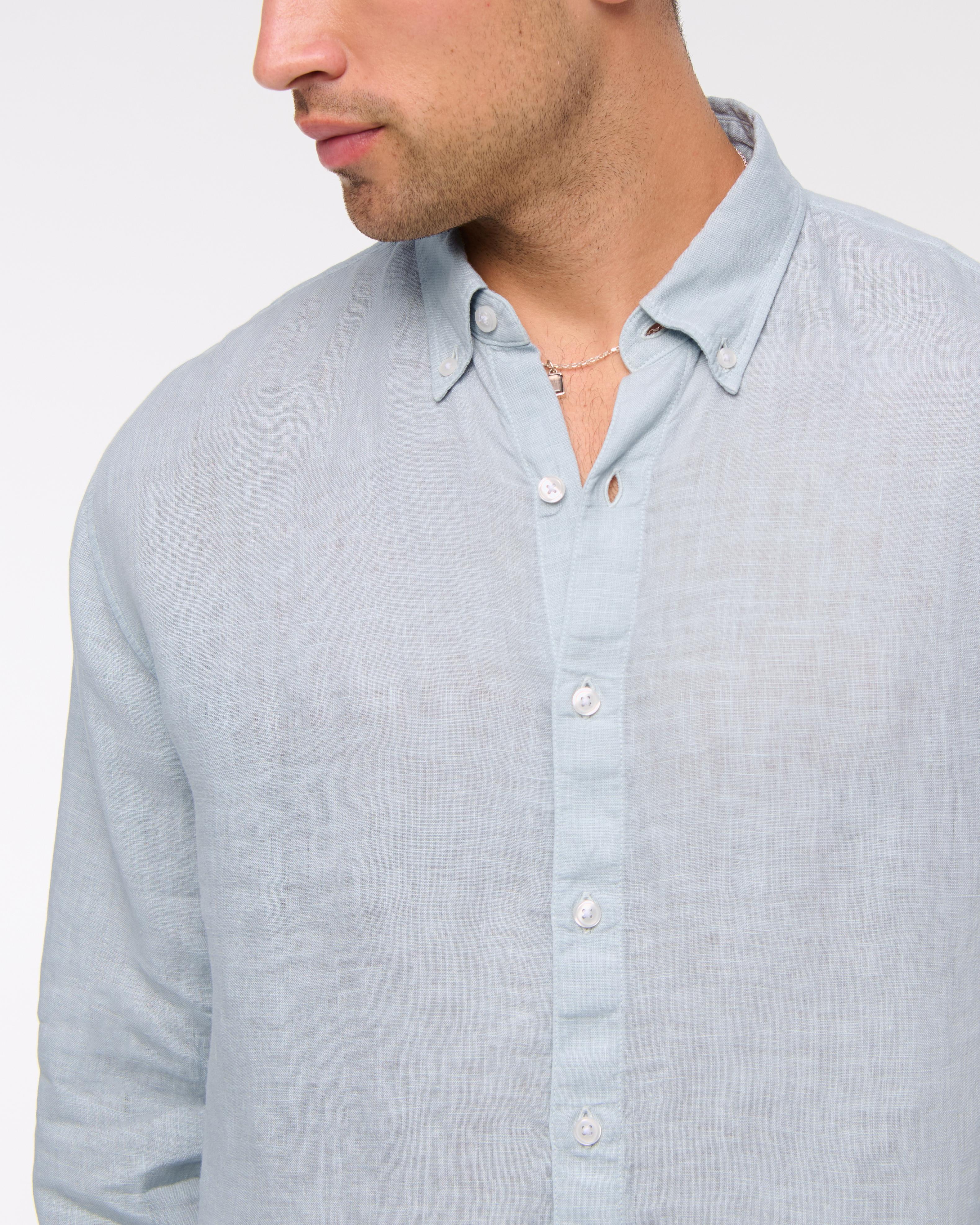 Linen Button-Up Shirt Product Image