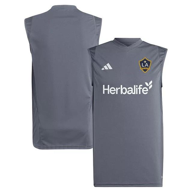 Mens adidas Gray LA Galaxy 2024 Sleeveless Training Jersey Product Image