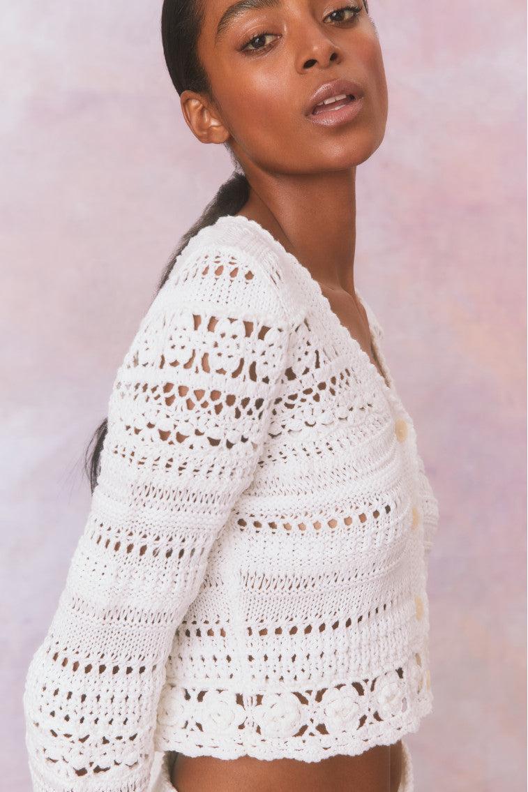 Middleton Cotton Crochet Cardigan Product Image