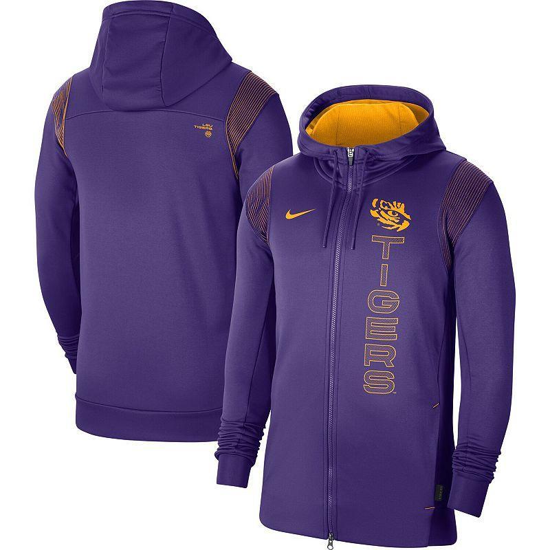 Mens Nike LSU Tigers 2021 Sideline Performance Full-Zip Hoodie Product Image