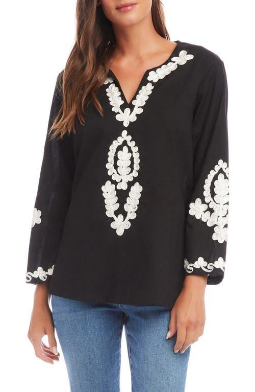 Karen Kane Embroidered Cotton Tunic Top Product Image