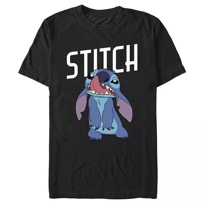 Disneys Lilo & Stitch Silly Face Stitch Mens Graphic Tee Product Image