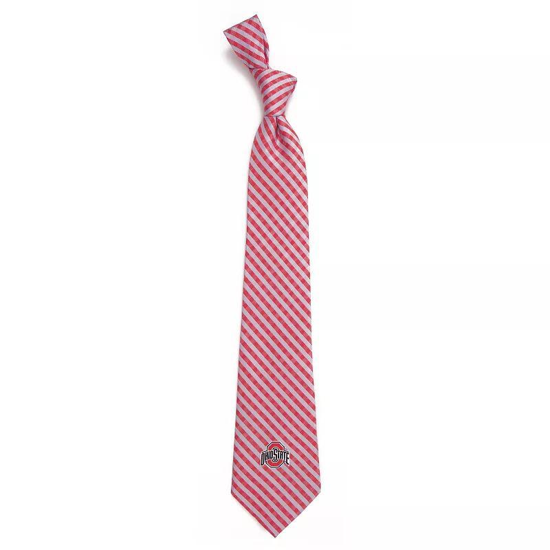 Mens Ohio State Buckeyes Gingham Tie Product Image