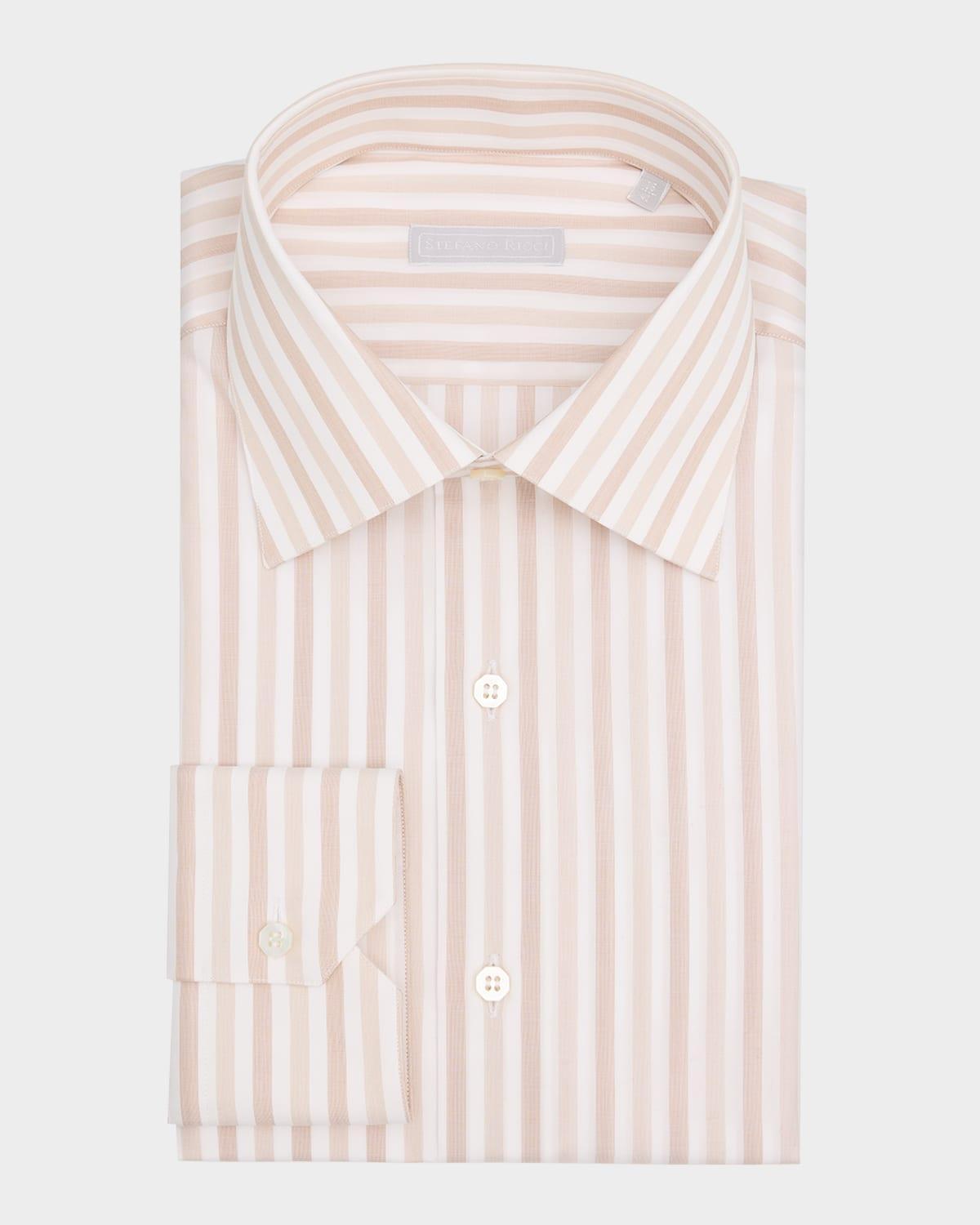 Men's Cotton Stripe Dress Shirt Product Image