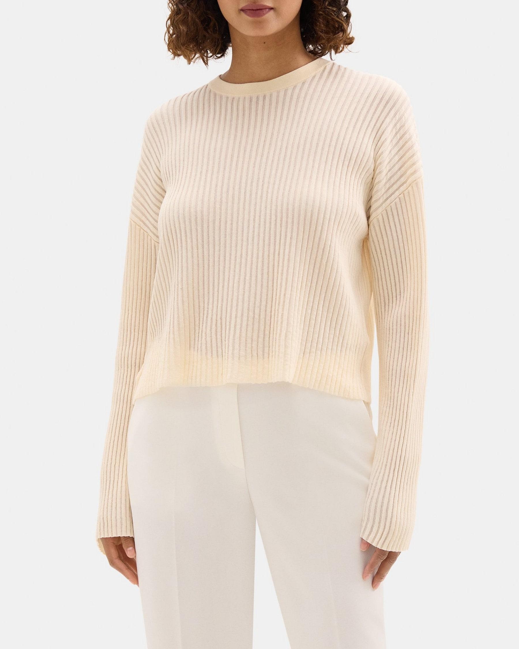 Crewneck Sweater in Cotton-Blend Product Image