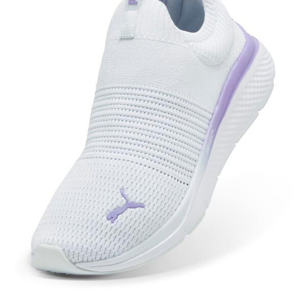 PUMA SOFTRIDE Pro Echo Slip-On Women's Running Shoes in Silver Mist/Lavender Alert/White Product Image