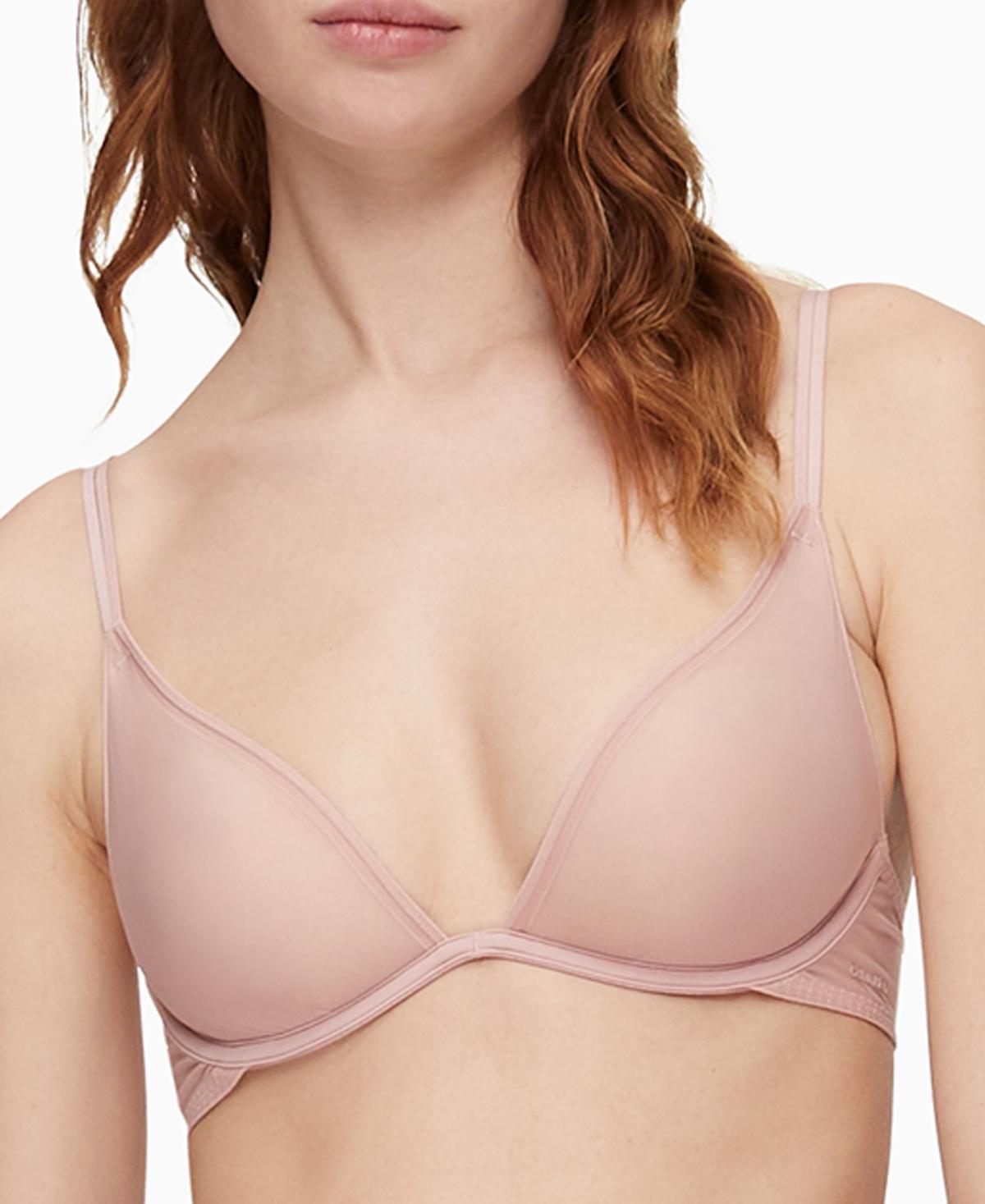 Calvin Klein Sheer Marquisette Underwire Unlined Plunge Bra Product Image