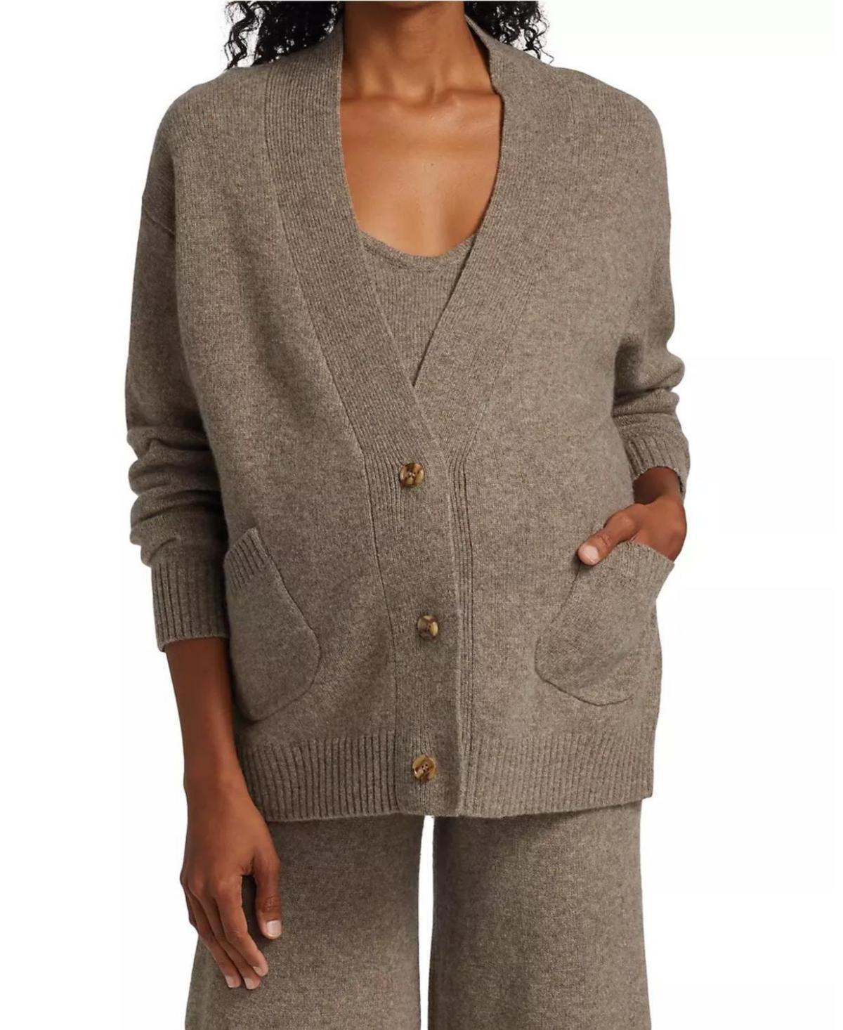 Emilia George Maternity Wool Blend Renee Sweater Cardigan Product Image