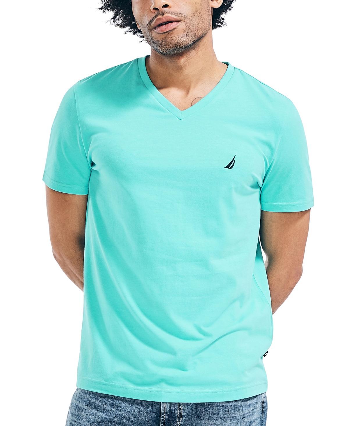 Nautica Mens J-Class Logo Classic-Fit Cotton V-Neck T-Shirt Product Image