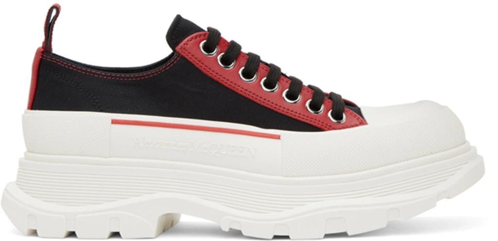 Black & Red Tread Slick Sneakers In 1549 Blk/w.r./of.w/w Product Image