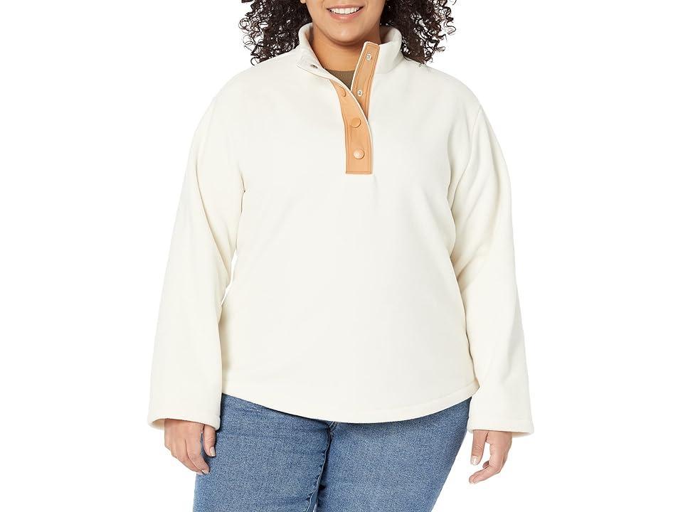 Draper James Plus Size Turtleneck Pullover Fleece (Magnolia ) Women's Sweater product image